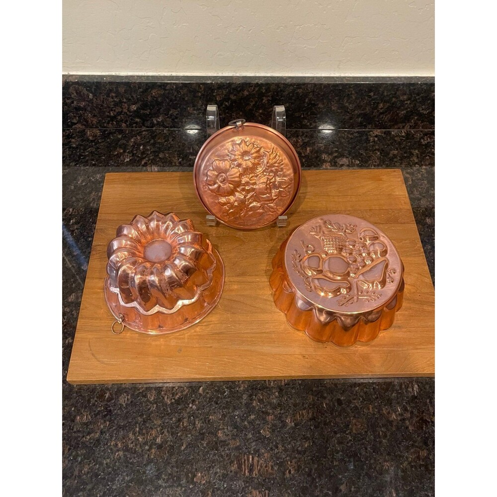 3 piece copper mold set up - kitchen handups